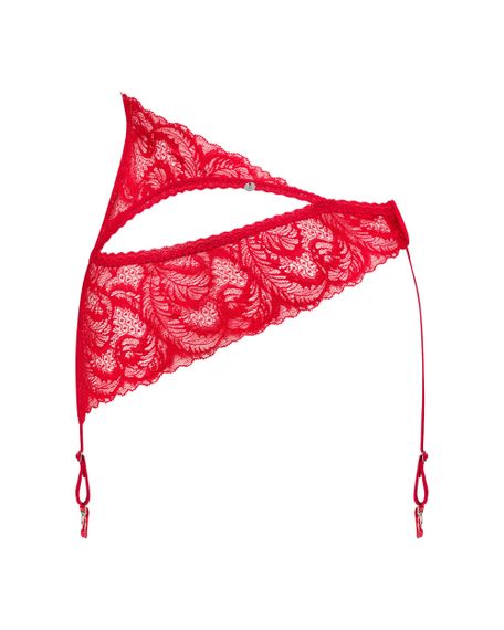 Пояс для чулок Obsessive Atenica Красный M/L | Зображення 4