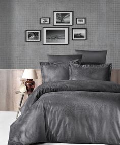 Постельное белье First Choice Jacquard Satin DARK 200 х 220 см Tecna Anthracite