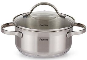Каструля Fissman Luminosa 7.1л індукційна зі скляною кришкою