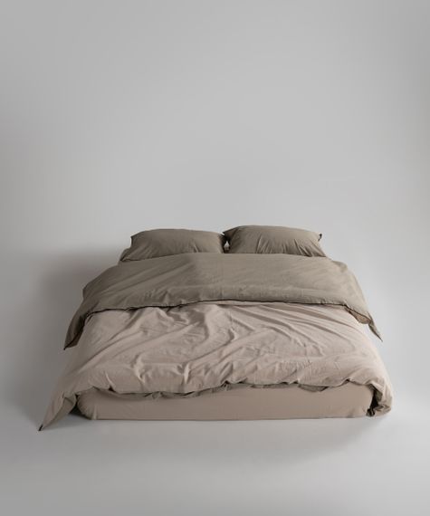 Постельное белье Limasso Stonewashed Essualte 200 х 220 см Oxford Tan - Akdeniz Yesili | Зображення 1