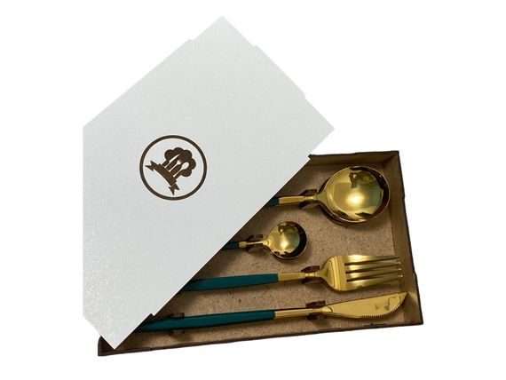 Набір столових приборів Kitchen зелений на 2 персони | Зображення 3