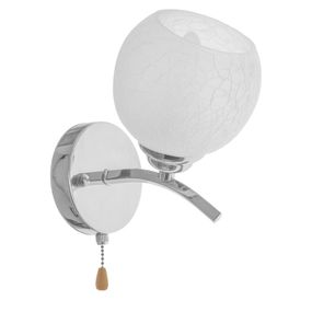 Бра настенное накладное шар LK-625W/1 E27 CH