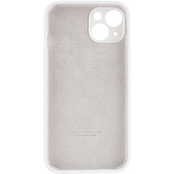 Чехол Silicone Case Full Camera Protective (AA) для Apple iPhone 15 Plus (6.7") Белый / White | Зображення 1