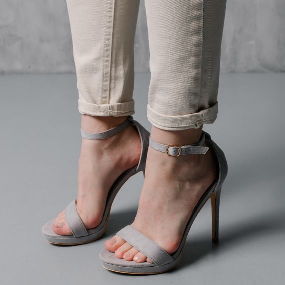 Женские босоножки Fashion Worthy 3996 40 размер 255 см Серый