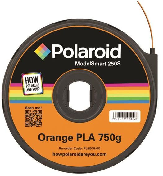 Картридж с нитью 1.75мм/0.75кг PLA Polaroid ModelSmart 250s, оранжевый (3D-FL-PL-6019-00)
