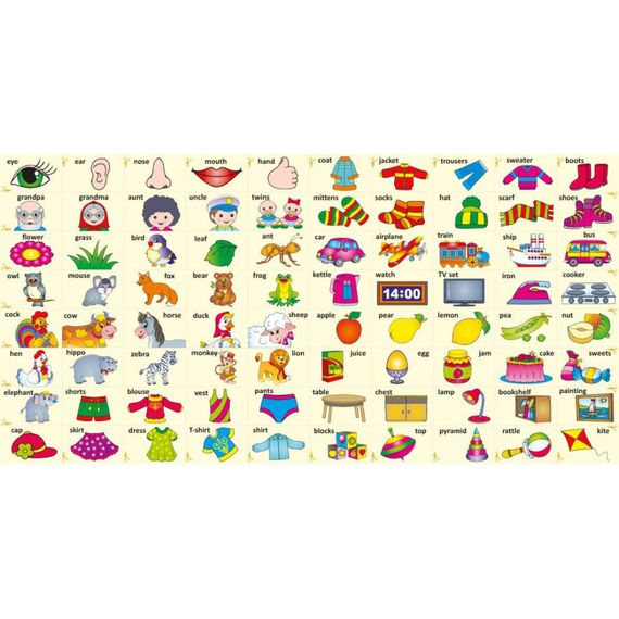 Детская книга Развивашка "Изучаем English" 1581003, 80 наклеек | Зображення 3