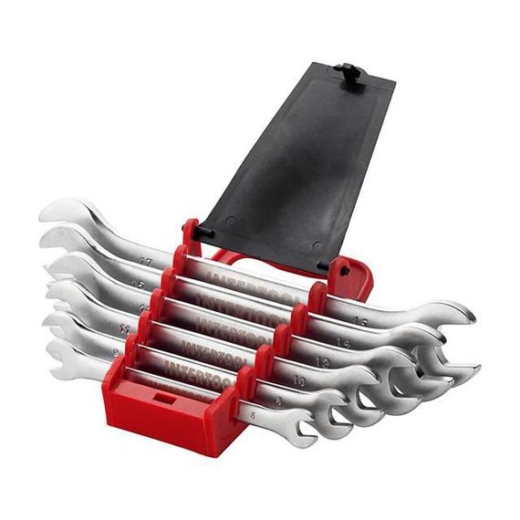 Набір ключів ріжкових, 6 од., 6-17 мм, Cr-V INTERTOOL HT-1001 | Зображення 1