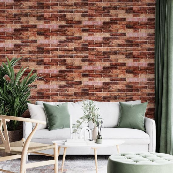 179-3 Панель стінова 3D 700мм*770мм*3мм BROWN (цегла) (D) SW-00001771 | Зображення 4