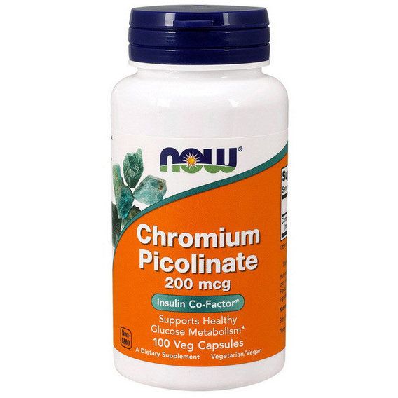 Микроэлемент Хром NOW Foods Chromium Picolinate 200 mcg 100 Veg Caps