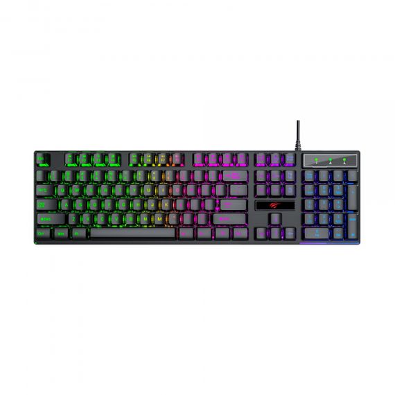 Мембранна ігрова клавіатура дротова HAVIT HV-KB101L RGB Black | Зображення 2