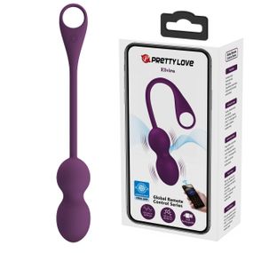 Вагінальні кульки Pretty love Elvira dark Purple, 12 vibration functions Mobile APP Long-distance Co Sex Aura