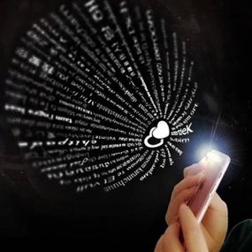 Кулон I Love You 100 мовами Рога Золото