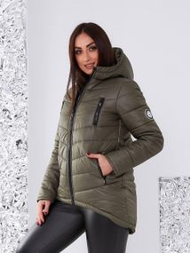 Елегантна жіноча парка, арт. 300, хакі
