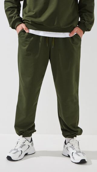 Спортивні штани однотонні чоловічі LAWA MBC02320 S Оливковий shop (2000999531347)