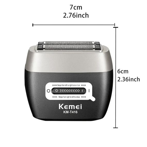 Бездротова бритва для чоловіків, USB-C, Kemei KM-T416, Чорний/Акумуляторна чоловіча електробритва для гоління/ Шейвер | Зображення 8