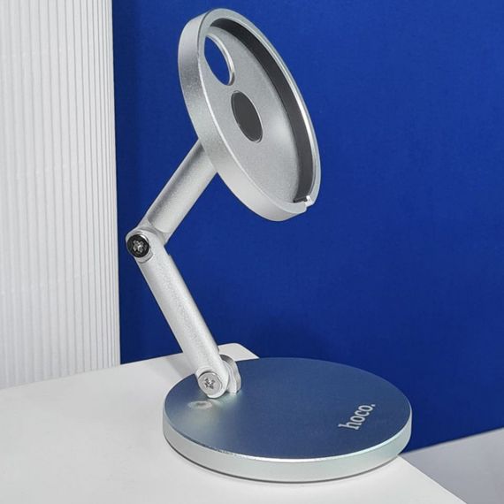 Підставка для магнітної беспровідної зарядки Hoco PH39 Daring silver | Зображення 9