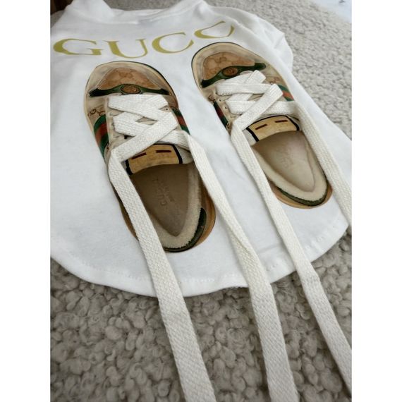 Брендовая футболка для собак Gucci Sandals White | Стильная одежда для питомцев | Зображення 5