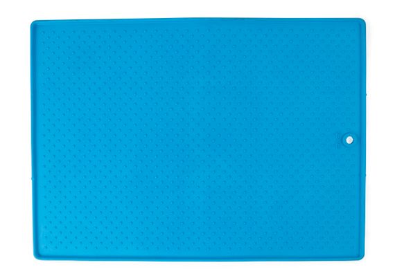 Килимок антиковзкий під миски для тварин Dexas Pet Bowl Grippmat 33 см х 48 см, блакитний