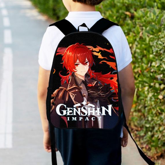Рюкзак детский  геншин "Genshin Impact"  34х27см,городской ранец для мальчика с принтом (00401)