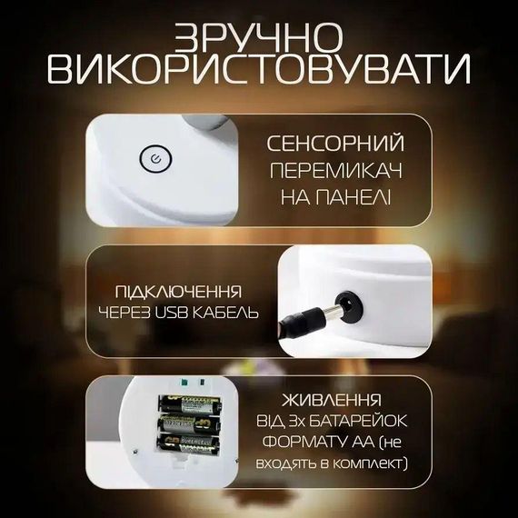 Светодиодный светильник дерево Бонсай декоративный настольный ночник Капля росы 50см 108 LED батарейки + ЮСБ | Зображення 3