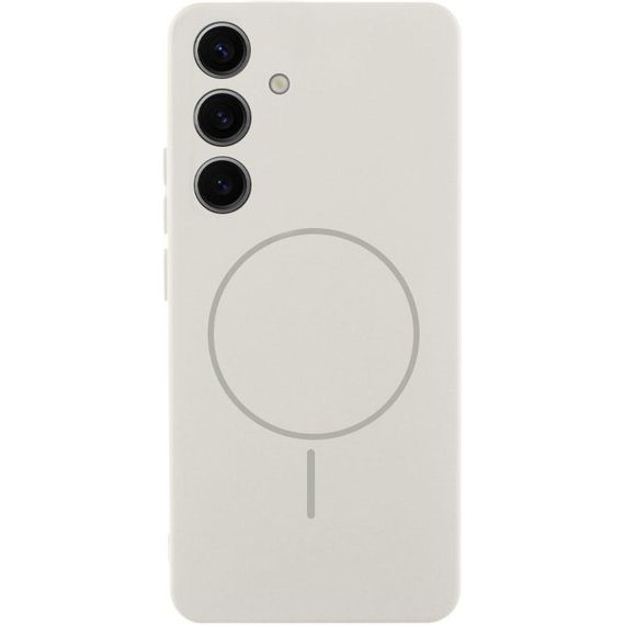 Чехол Silicone Cover Lakshmi Full Camera (AA) with MagFit для Samsung Galaxy S25+ Белый / White