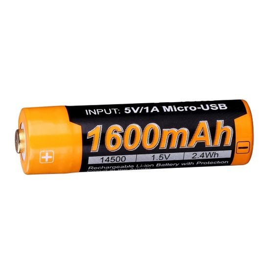 Акумулятор 14500 Fenix ARB-L14-1600Umicro usb зарядка | Зображення 2