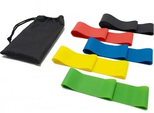 Гумки для фітнесу 30см, універсальний тренажер, 5 резинок, Гумки для йоги, Гумки для пілатесу