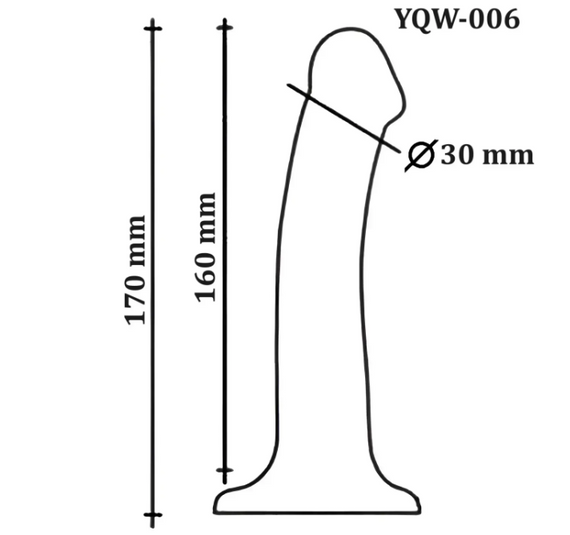 Фалоімітатор на присосці OYO - Dildo Double Layer Silicone YQW-006 (довжина 17 см, діаметр 3 см) Sex Aura | Зображення 5