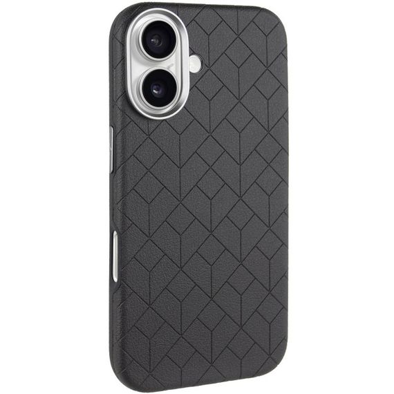 Шкіряний чохол Carved with MagSafe для Apple iPhone 16 (6.1") Black
