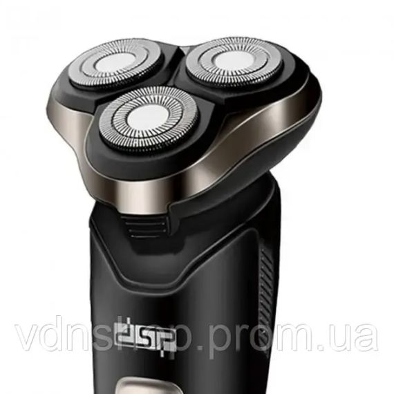 Бритва Электрическая на 3 плавающие головки DSP 60017 Роторная Электробритва мужская для влажного и сухого бритья | Зображення 1