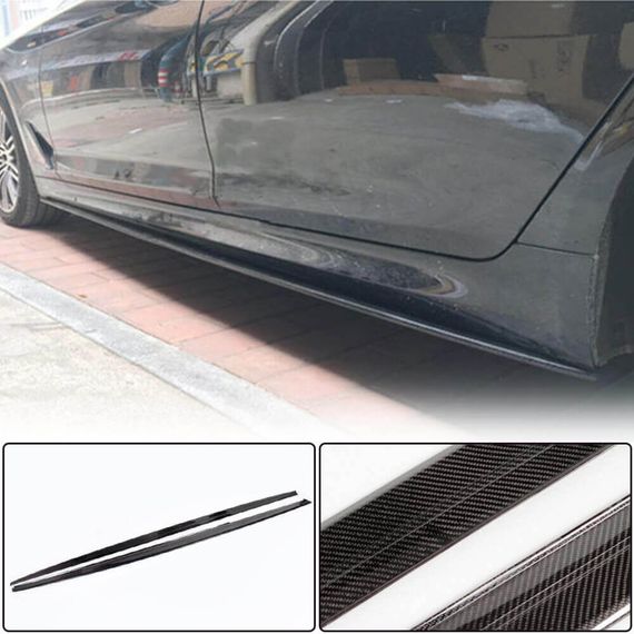 Накладки на пороги V1 (для F30 M-Sport, Карбон) для BMW 3 серия F-30/31/34 2012-2019 гг | Зображення 1