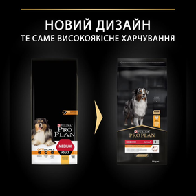 Сухой корм Purina Pro Plan Medium Adult для собак средних пород с курицей 14 кг