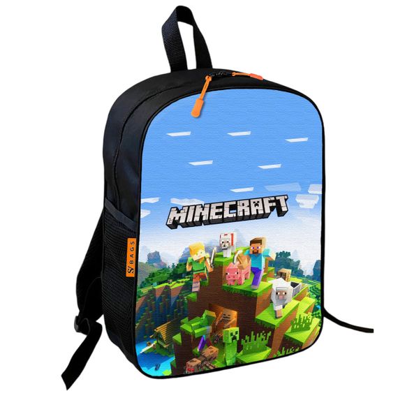 Рюкзак школьный детский 36х27см Майнкрафт Крипер "Minecraft" с принтом для мальчика (00603)