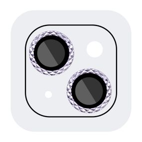 Захисне скло Metal Shine на камеру (в упак.) для Apple iPhone 15 (6.1") / 15 Plus (6.7") Блакитний / Light Blue