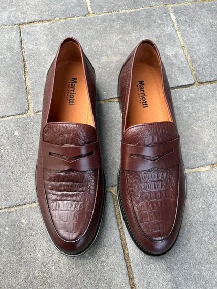 Брутальні чоловічі лофери коричневого кольору 41 розмір | Зображення 5