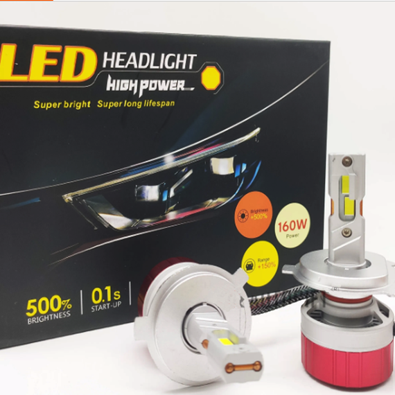 Яскрава світлодіодна LED-лампа H4, X20 10000 Лм, 150 Вт, правильна світло-телева межа, Canbus обманка | Зображення 4