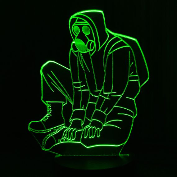 Акриловый светильник-ночник Сталкер 2 зеленый tty-n001249