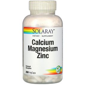 Мультиминеральный комплекс Solaray Calcium Magnesium Zinc 250 Veg Caps SOR04561