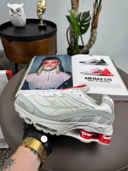 Кросівки Supreme Shox Ride 2 SP Grey White Red (топ якість) 45 28 | Зображення 6