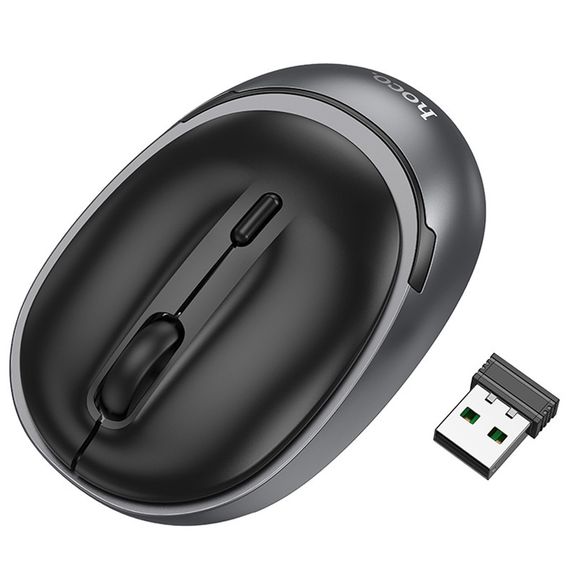 Миша Hoco GM34 Nuevo dual-mode Black metal gray | Зображення 1