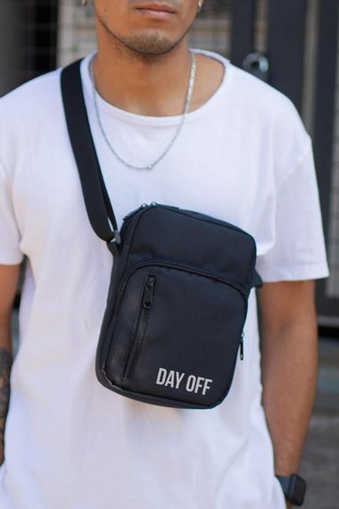 Сумка месенджер барсетка через плече Without з принтом DayOff Black