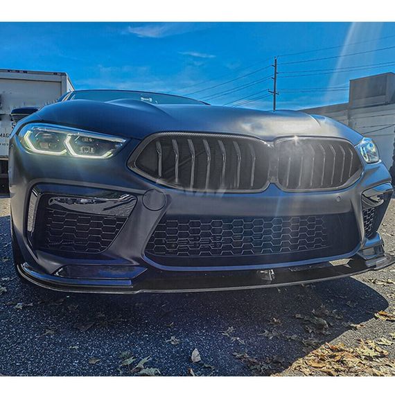 Накладка на передній бампер Lip (для F91/F92/F93 M8, Карбон) для BMW 8 cерія G14/G15/G16 2018- рр | Зображення 6