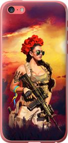 Чехол на iPhone 5c Украинка с оружием "5316u-23-17620"