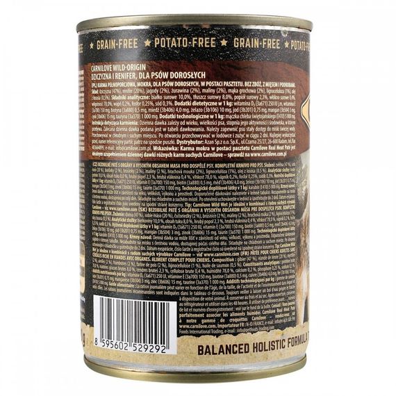 Корм вологий Carnilove Dog k консерви для собак з північним оленем 400 г | Зображення 2