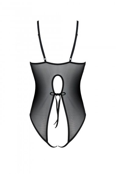 Боді з ажурним декором та інтимним вирізом Passion Ursula Body, Чорний, 2XL, 3XL, 2XL/3XL, Великі розміри | Зображення 3
