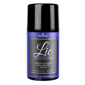 Гель для мінету Sensuva Lic-o-licious Blueberry Muffin (50 мл), оліїстий, без цукру Sex Aura