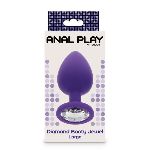 Анальна пробка з кристалом Toy Joy Diamond Booty Jewel, фіолетовий, Large sexstyle | Зображення 4