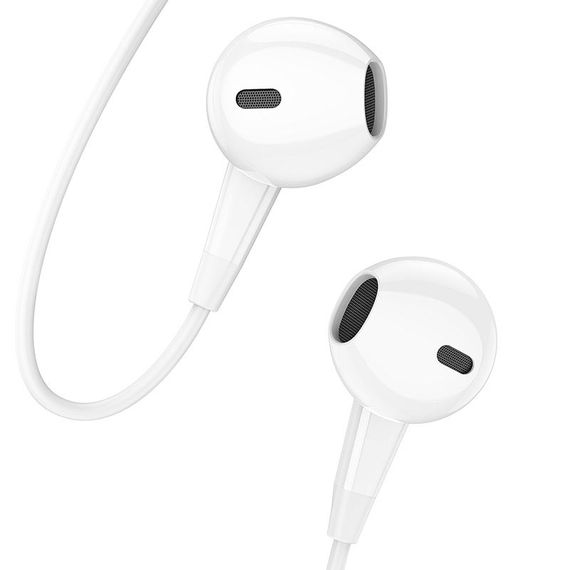 Наушники Borofone BM68 (3.5mm/1.2m) Белый | Зображення 1
