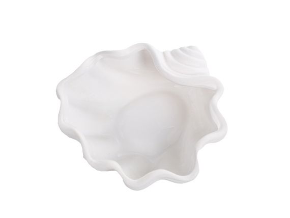 Фигурное керамическое блюдо для подачи Laguna: Малая морская ракушка, 12.5х12х5 см