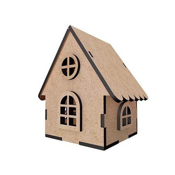 Заготовка для декорування "Будиночок 12" FDPO-403 з LED свічкою в комплекті | Зображення 3
